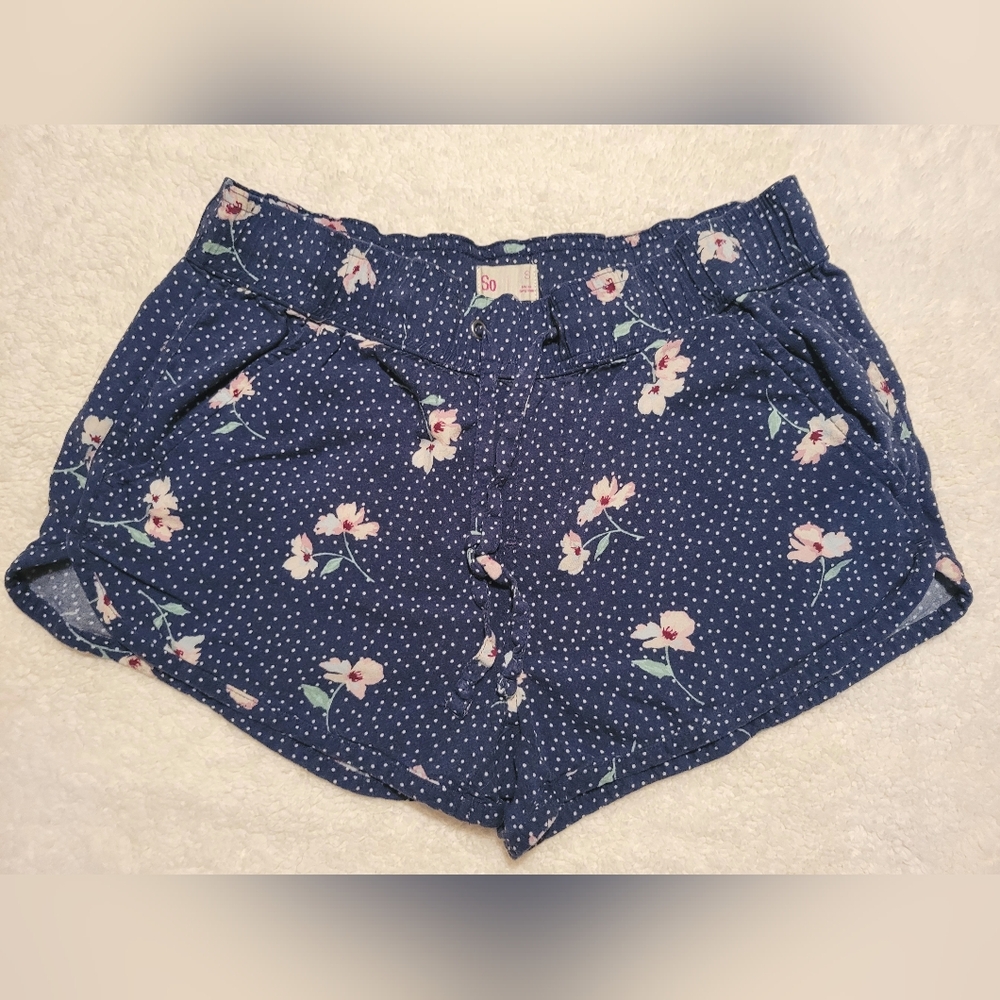 SO Flower And Polka Dot Shorts
